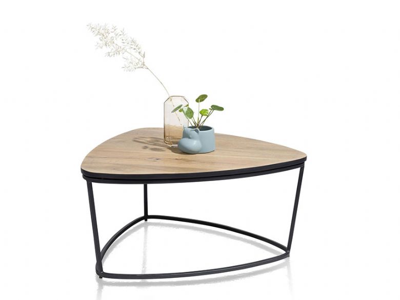 Habufa City triangle oak occasional table available at Lee Longlands