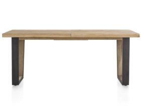 Habufa Metalox extendable wooden leg dining table available at Lee Longlands