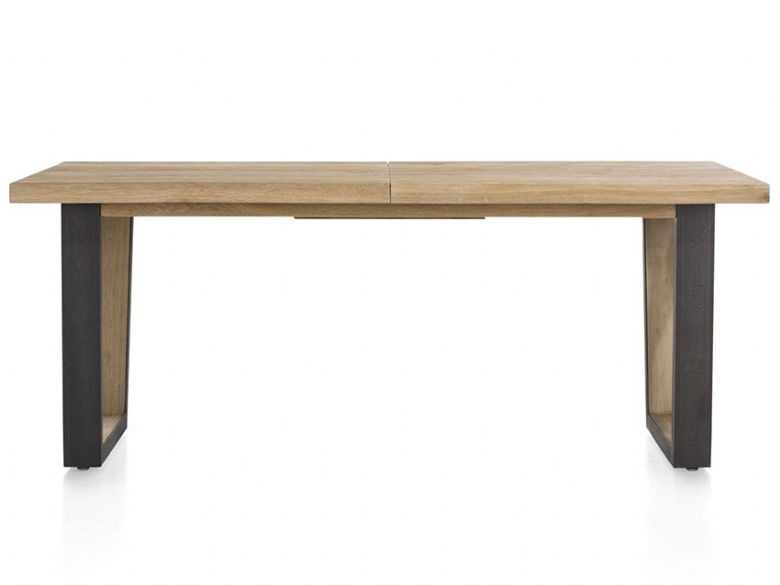Habufa Metalox extendable wooden leg dining table available at Lee Longlands