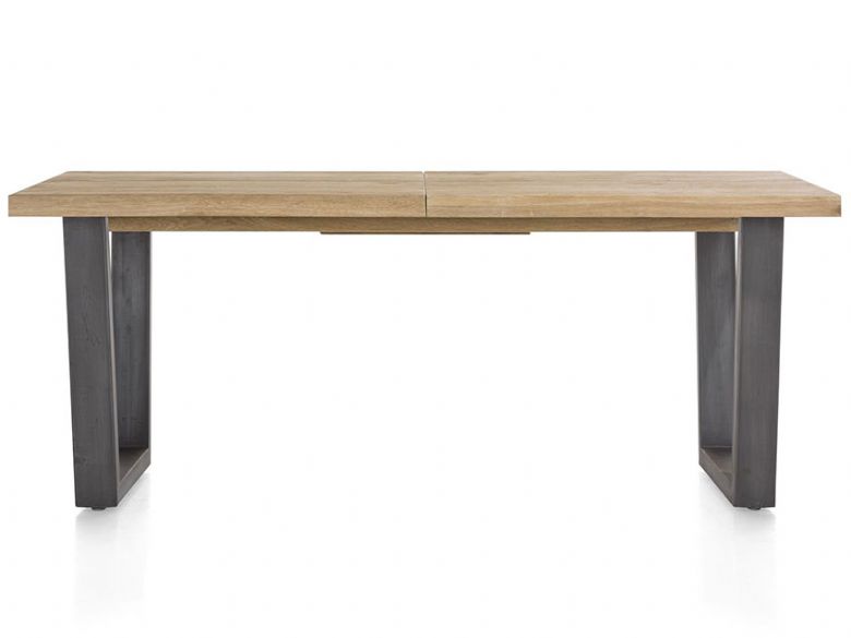 Habufa Metalox extendable metal leg dining table available at Lee Longlands