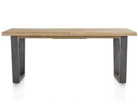Habufa Metalox extendable metal leg dining table available at Lee Longlands
