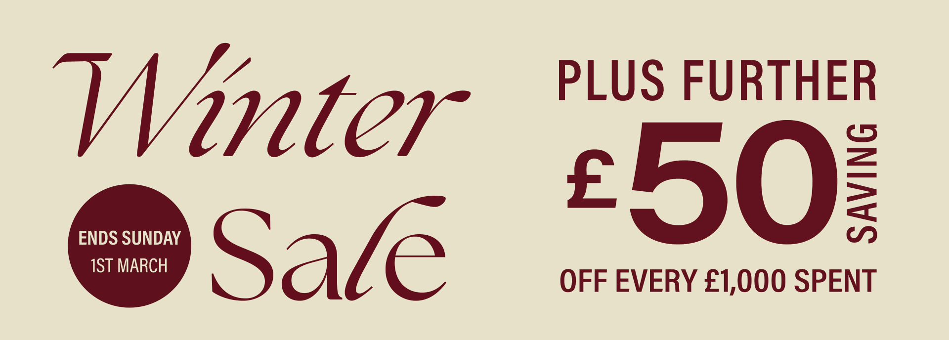 Extra £50 off £1000